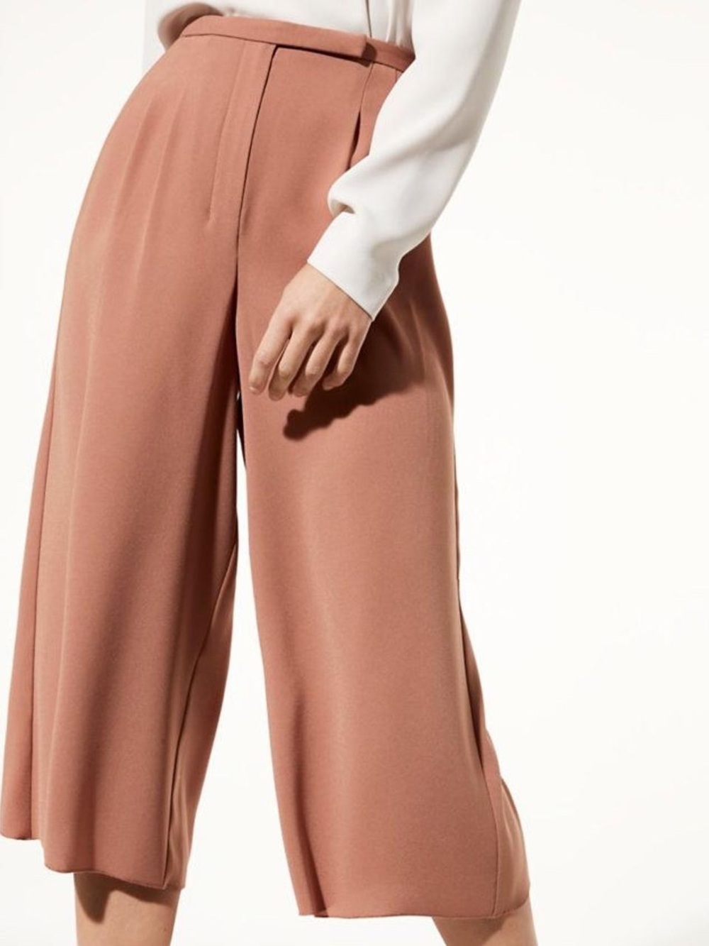 *NWT* Babaton Aritzia Lazaro Culottes Size 8 Mocha Wide Leg Cropped Pants